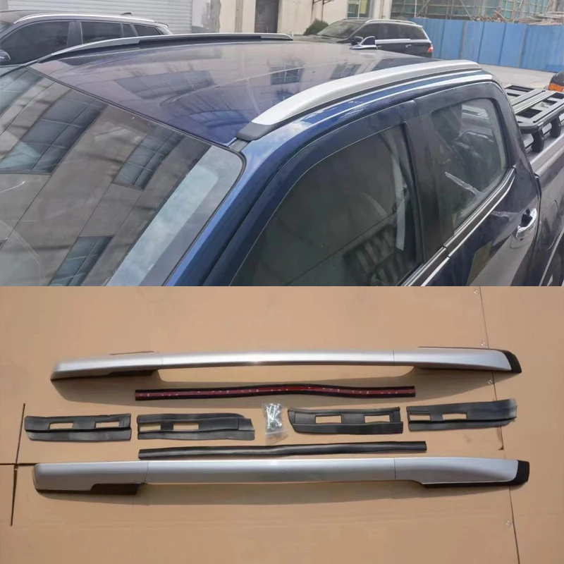 

For Isuzu Dmax D-max 2012- 2019 2020 2021 Pickup Car Silver Roof Rails Rack Carrier Bars Double Cabin Decorative