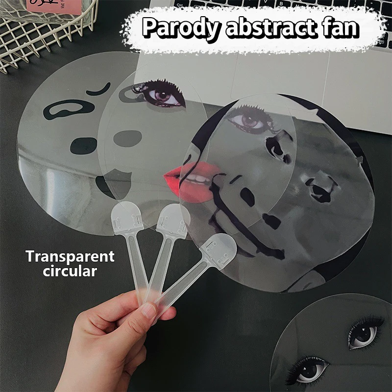 

Amusing Quote Mimicry Modern Art Clear Round Fan Journey Photo Prop For Get-Together Keepsakes Novelty Gift