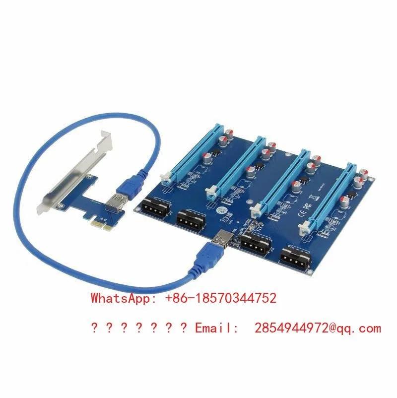 pci-e-to-pcie-adapter-card-1-to-4-pci-e-1x-expansion-card-4-ports-pcie-slot-one-to-four
