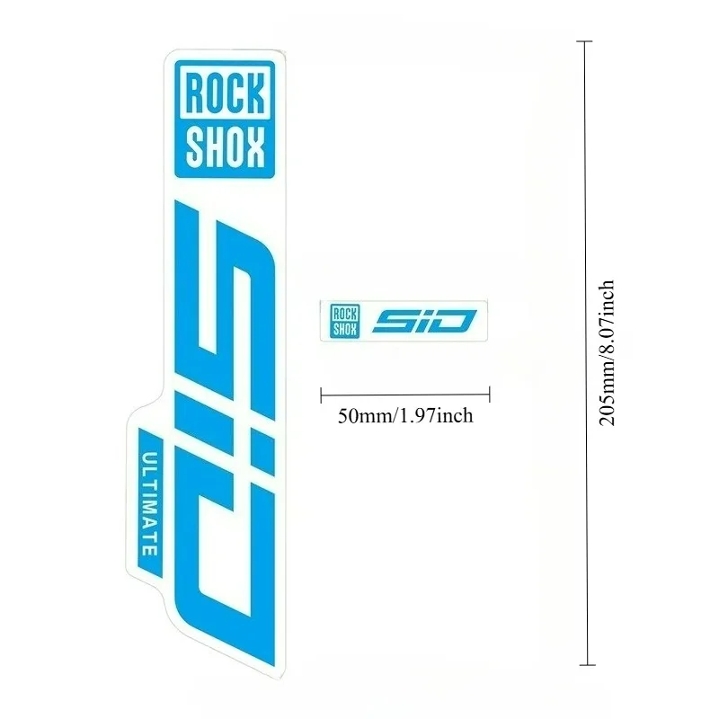 1SET Multi-color MTB Fork Stickers – SID Ultimate Style Waterproof Decals for Bicycle Upgrade