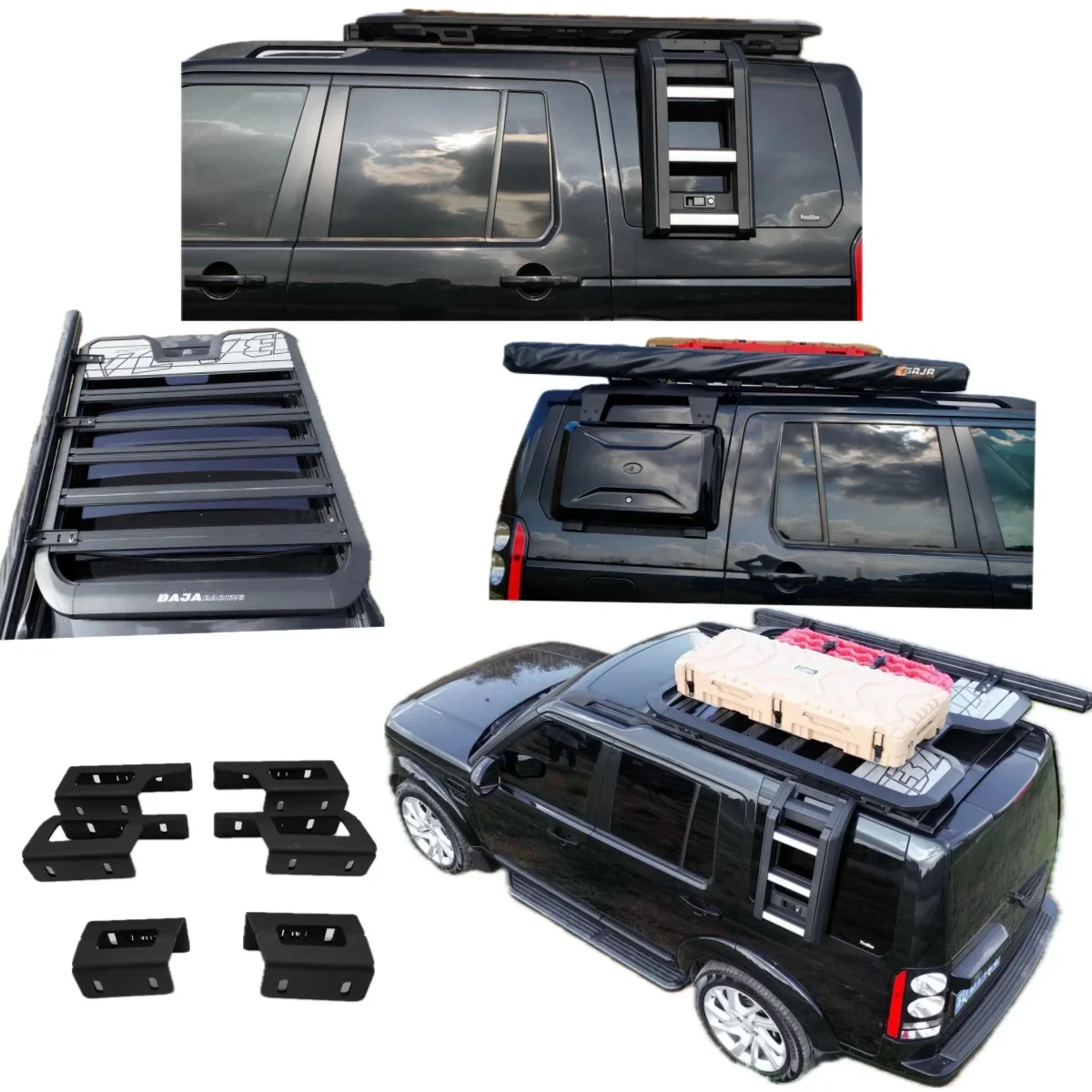 CAR ROOF RACK Exterior Accessories Roof Platform Side Ladder Side Box for  Land Rover Discovery 3/4