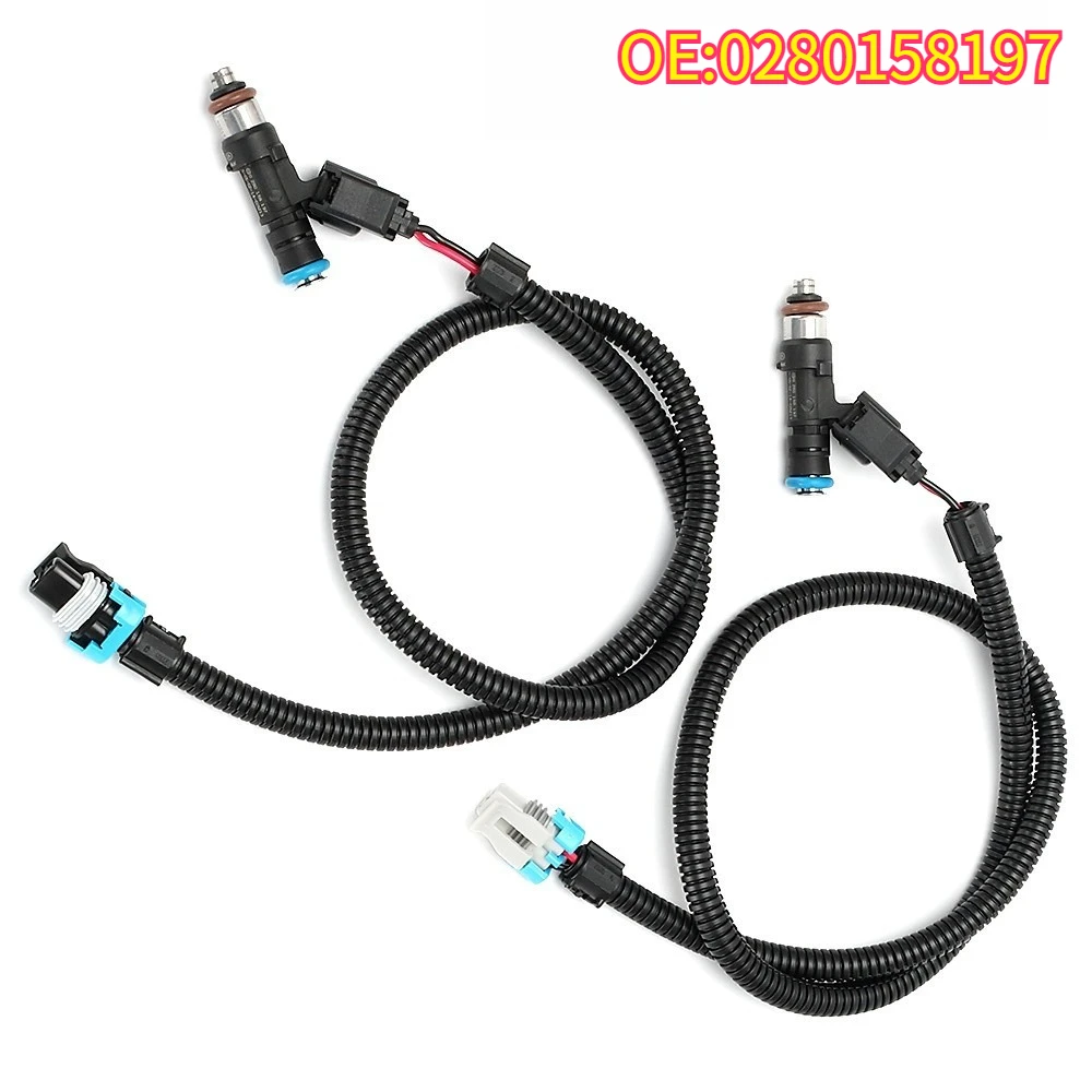 

High quality New For 2Sets 0280158197 Fuel Injectors Wiring Harness Polaris Ranger 800 11-17 Ranger Crew 800 10-14 RZR 1204318