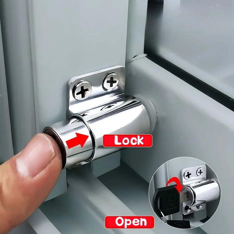 Sliding Door Window Locks With 2 Keys Fixer Limiters Baby Child Safety Protection Antitheft Door Window Security Lock Catches