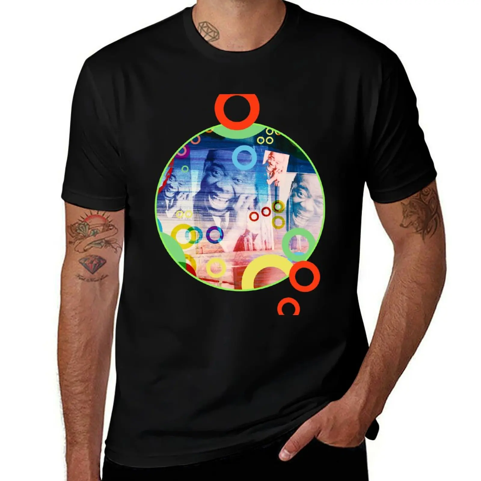 Louis Armstrong portrait, Satchmo jazz icon T-Shirt Mechanic Work Tee Shirt T-Shirt