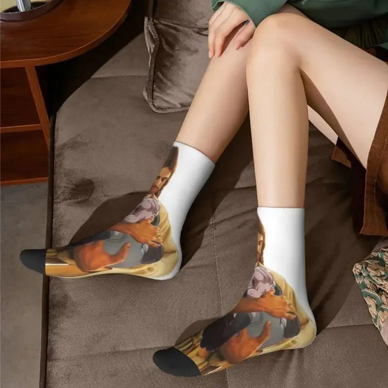 Novità calzini da uomo polaroff e His Stand Dress Unisex comodi e caldi stampati in 3D Jojos Bizarre Adventure Jesus Crew Socks