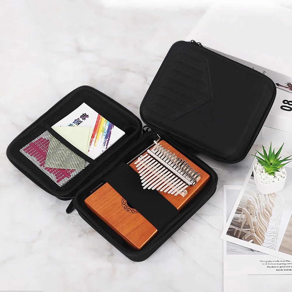 ABQR 21 tasti Kalimba Custodia per pollice Borsa per pianoforte Borsa per tastiera a percussione antiurto acqua Parte di strumenti musicali
