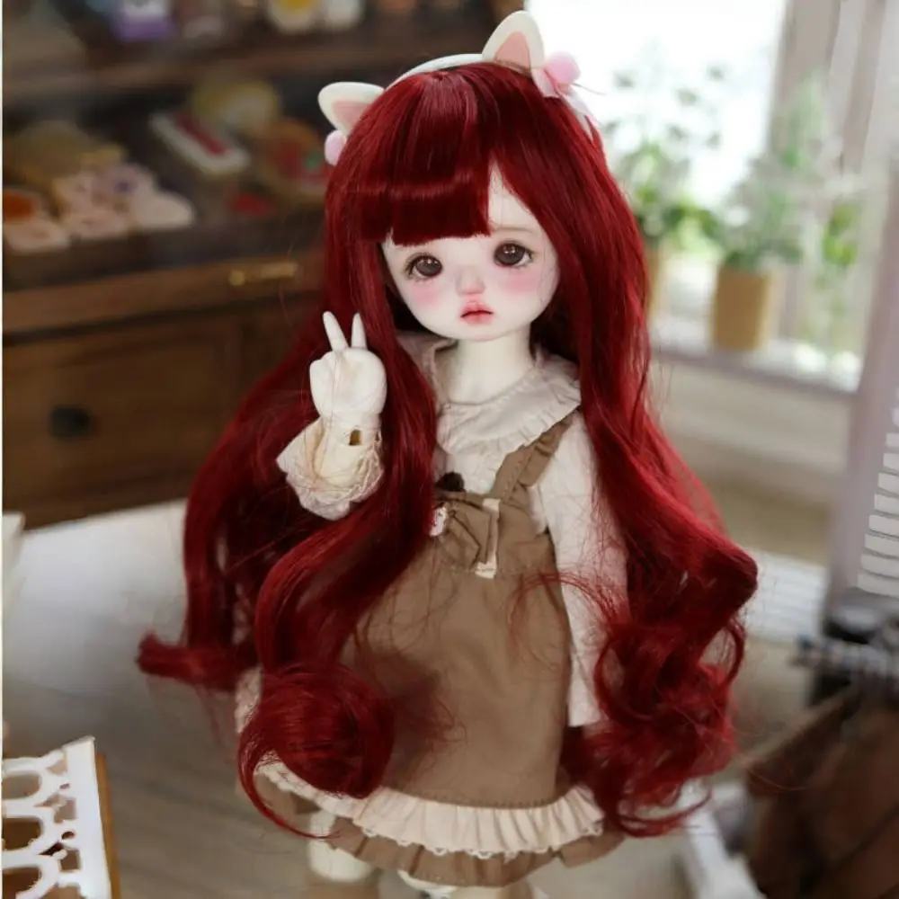 วิกผมMulticolorตุ๊กตาBjdวิกผมหยิกผมเส้นใยอุณหภูมิสูงBJD SDตุ๊กตาผมทําด้วยมือDIY Bjdวิกผมอุปกรณ์เสริมตุ๊กตาBJD