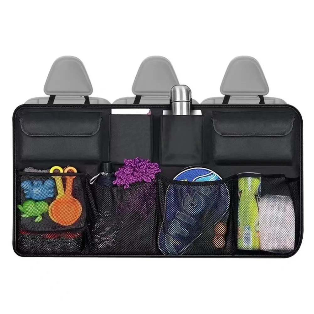 Car Seat Back Organizer & Trunk Storage Net for SUV, Multi-Pocket Rear Seat Storage Bag, Universal Vehicle Interior Organizer