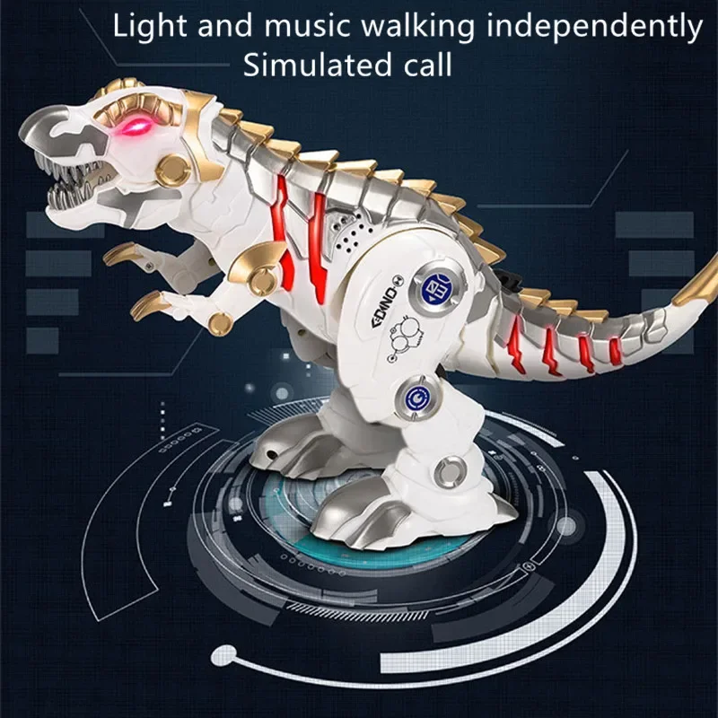 Charging Electronic Pet Intelligent Remote Control Dinosaur Toy Simulation Mechanical Robot Light Music Sounds Slide Spin Walk