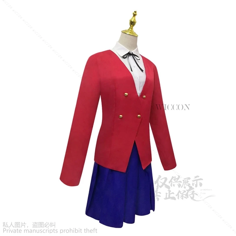 Anime Tiger×Dragon!Toradora! Aisaka Taiga Cosplay Costume Aisaka Taiga Wig Red JK Uniform Woman Kawaii Party Suit Halloween Cos