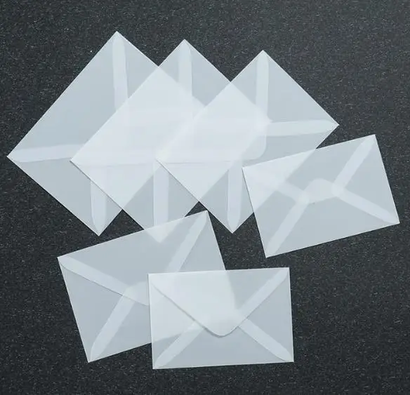 10pcs Semi-Transparent Tracing Paper Envelopes for Greeting Cards and Postcards Packaging Bags