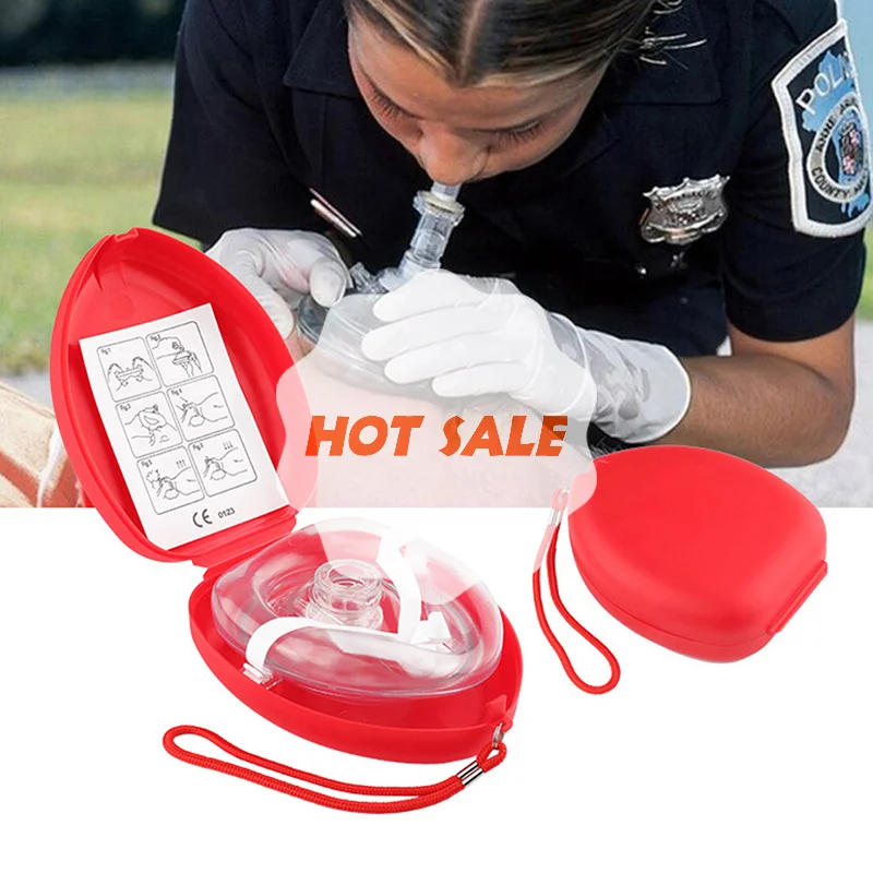 

1Pc Artificial Respiration One-Way Breathing Valve Mask First Aid CPR Training Breathing Mask Protect Rescuers Mask Accessories