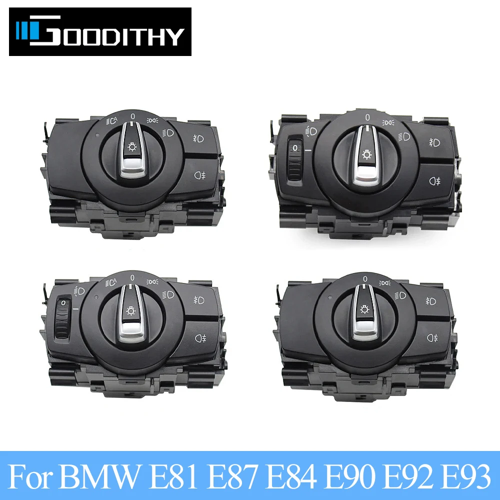 Car Headlight Switch Headlamp Rotation Button Assembly For BMW 1 3 X1 Series E81 E87 E90 E91 E92 E84 61319169404 61319169406