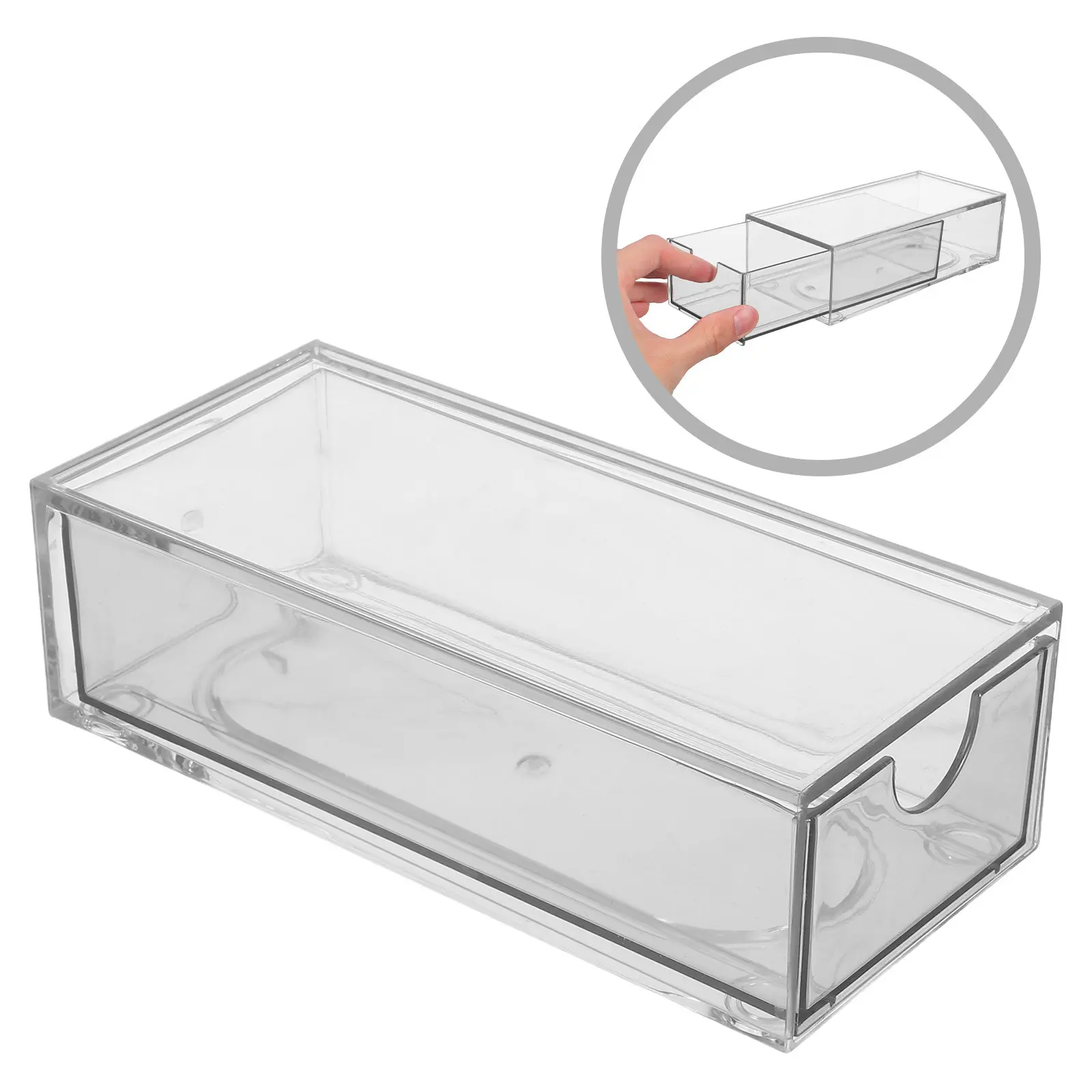 1 Unit Sunglasses Storage Organizer Clear Lightweight Eyeglass Box Shockproof Travel Case for Glasses Jewelry Cosmetics