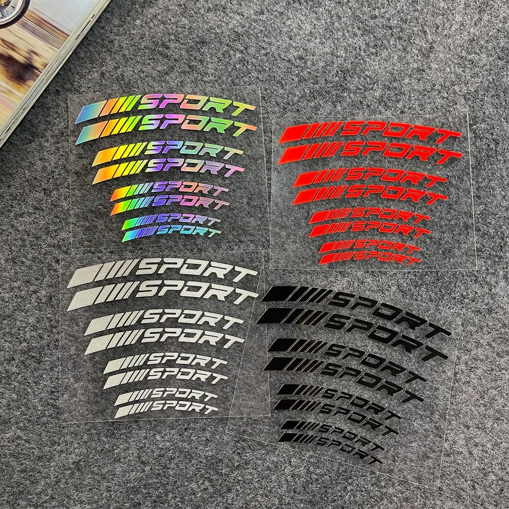 Sport Curve Waterproof Decals High-Temperature Resistant Brake Caliper Car Stickers Reflective Vinyl Wheel Rim Decoration Decals