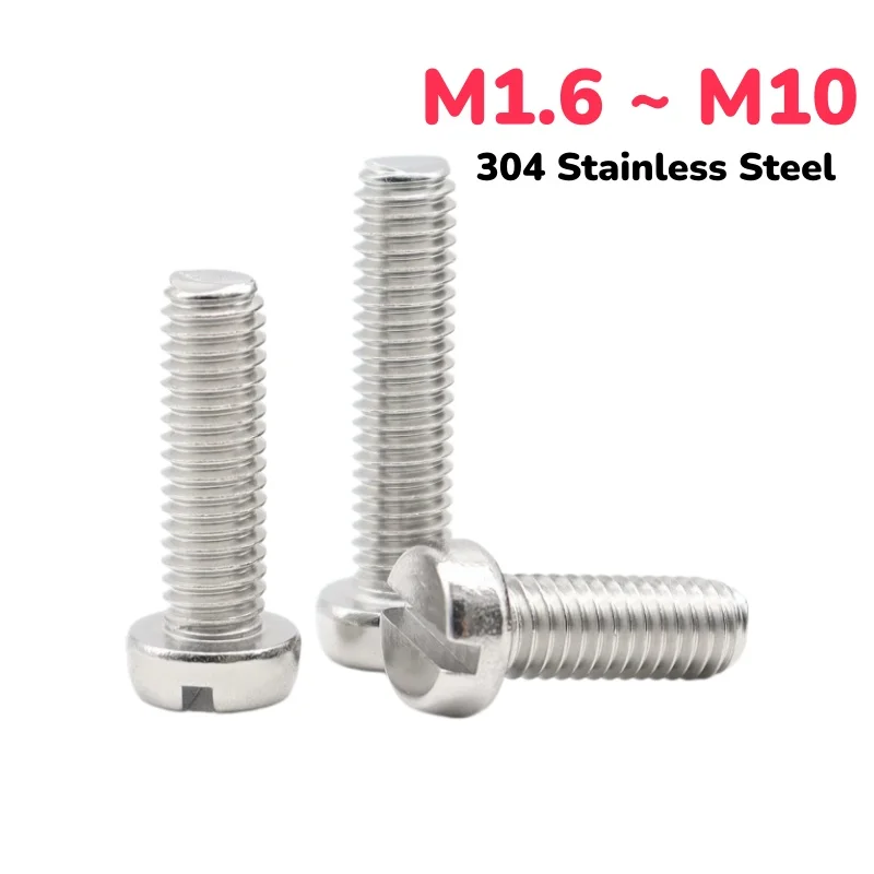M1.6 M2 M2.5 M3 M4 M5 M6 M8 M10 304 Stainless Steel Slotted Cheese Screw Slot Column Round Bolts