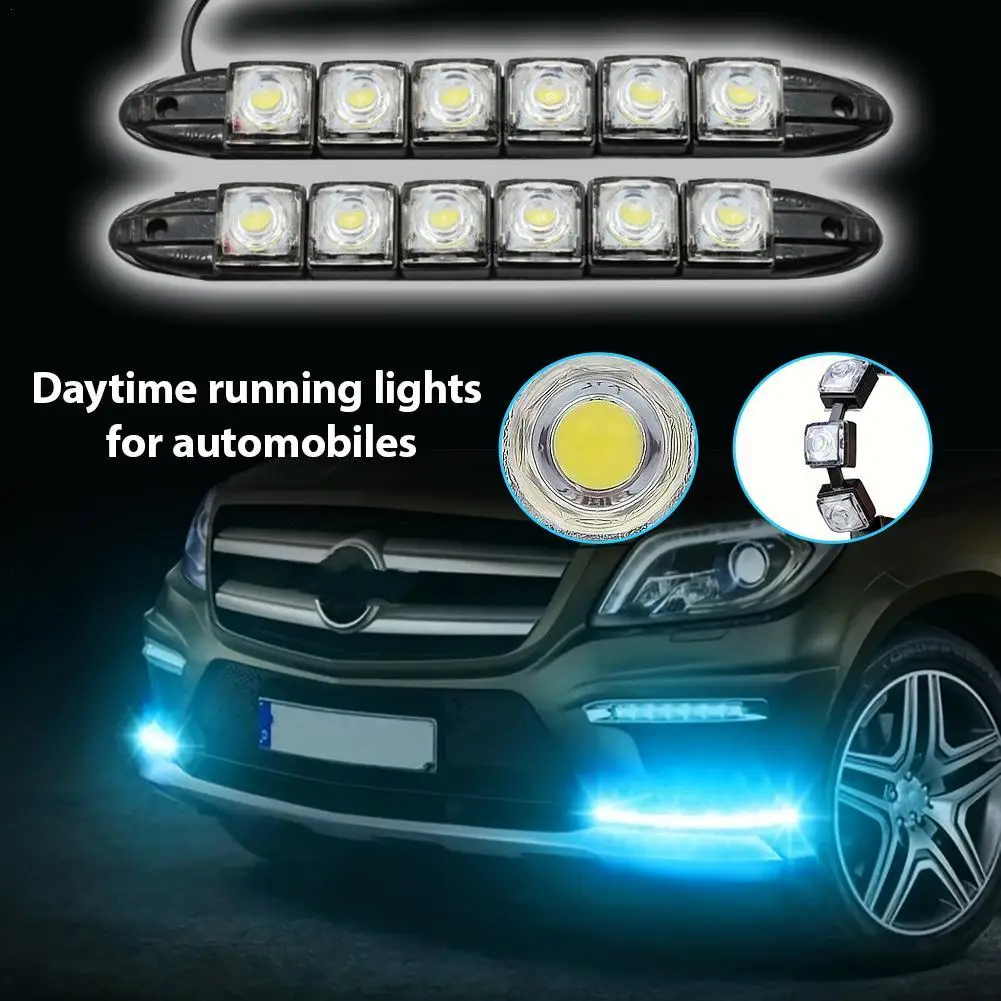 

Waterproof DRL 6Chips Led Car Auto Decorative Flexible Daytime Running Light Driving Led Strip Headlight Fog Backup Trunk Led