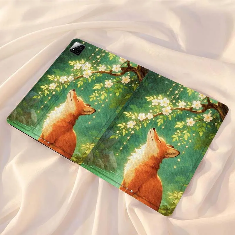 

Cartoon Fox Flower Field Tablet Case For Xiaomi Redmi Mi Pad 4 5 6 7 8 K SE Mini Pro Plus Max 10.1 11.2 inch
