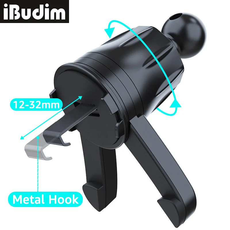 Universal Car Air Vent Clip Mount 17mm Ball Head Base for Car Phone Holder 360 Degree Rotation Car Air Outlet Mobile Phone Stand