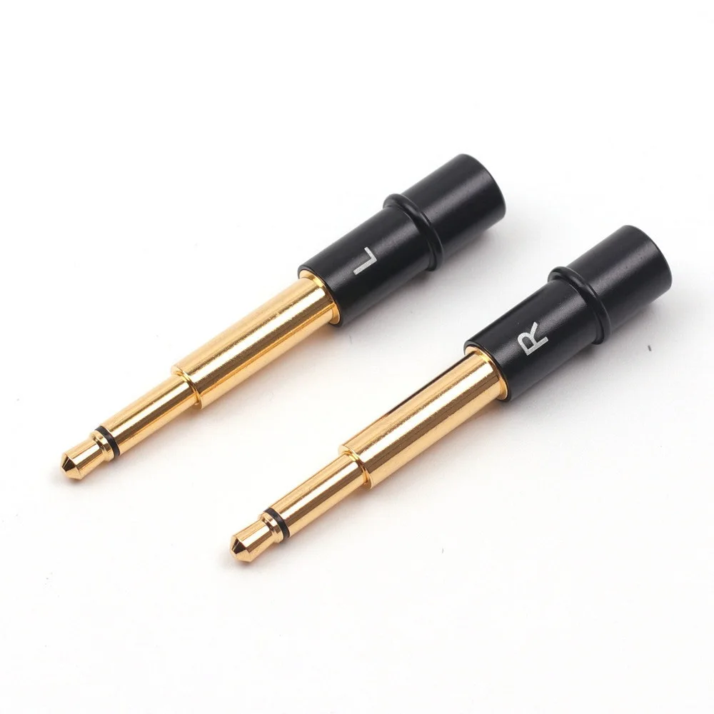 1 Pair 3.5MM Mono Earphone Plug For DIY Meze99 Classics 99NEO ANTONIO 99 NEO NOIR Headphone Gold Plated Wire Connector Hifi