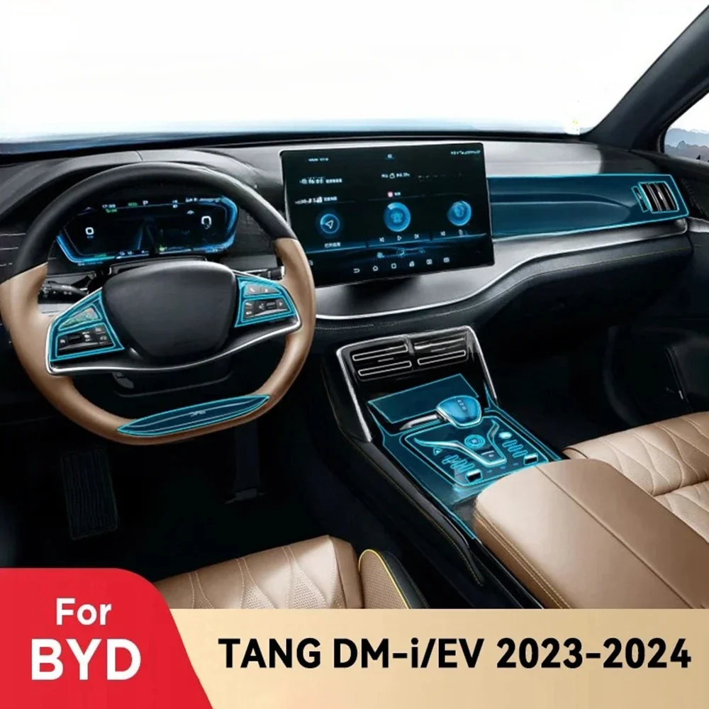 

Центральный экран управления для автомобиля BYD TANG DM-i EV 2023 2024 Защита от царапин ТПУ Защитная пленка навигационная Мембрана пленка