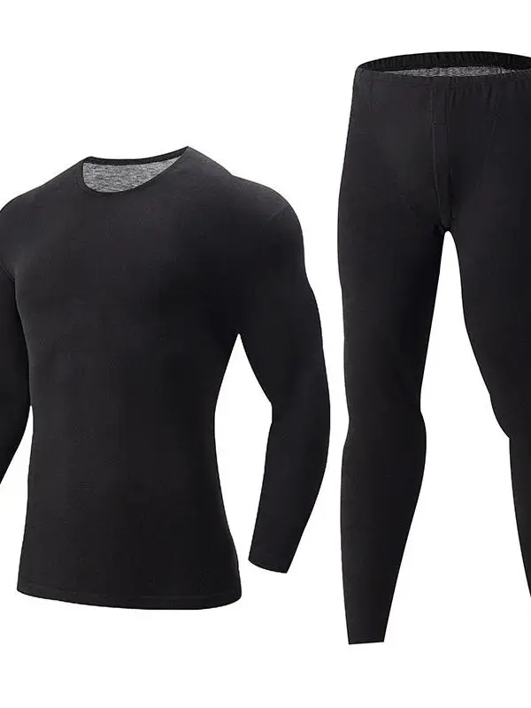 men's-2-piece-thermal-underwear-set-simple-color-autumn-winter-thermal-vest-and-pants-unisex-comfortable-undergarment