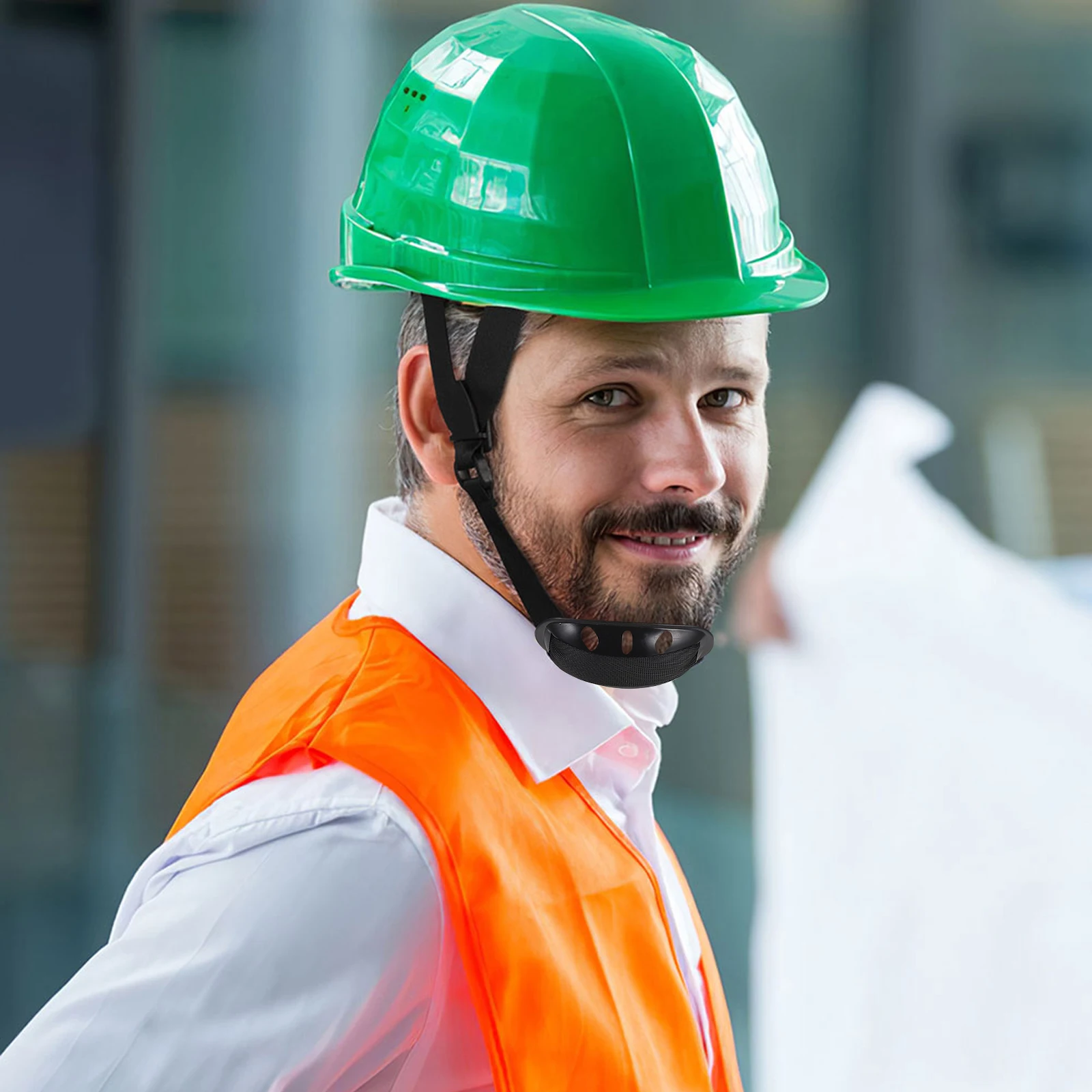 

5pcs 5 Pack Construction Safety Chin Strap Adjustable Hard Hat Black Elastic Forestry Hats