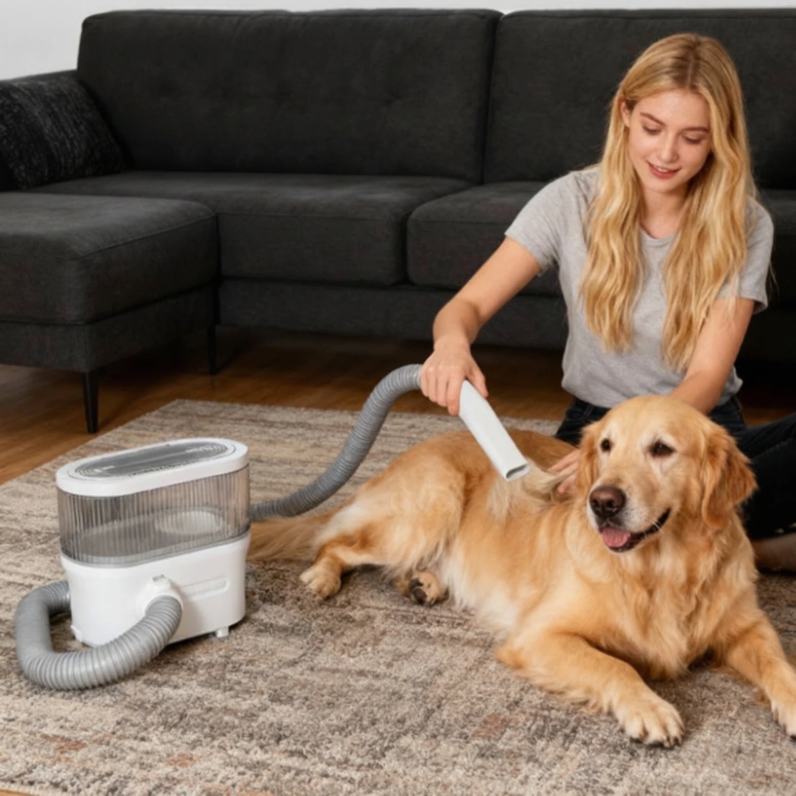 Pet Grooming Vacuum with Attachments Low Mess Clipper Kit Space Saving Design for Home Grooming view 4