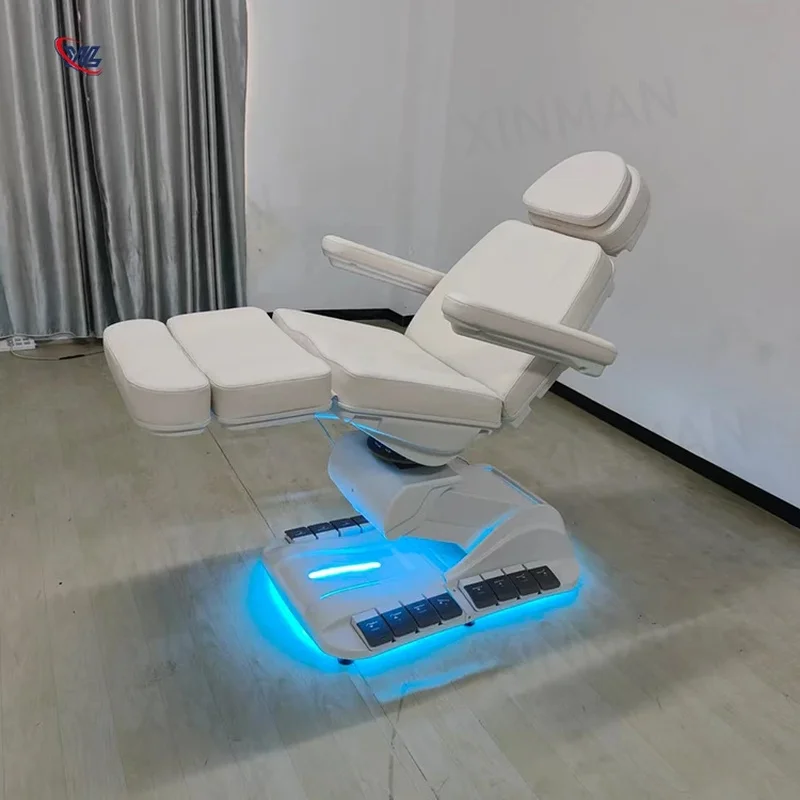 Foot Control Heating Esthetician Chair Modern Beauty Salon Facial Cosmetic Eyelash Lash Bed Electric Treatment Spa Massage Table
