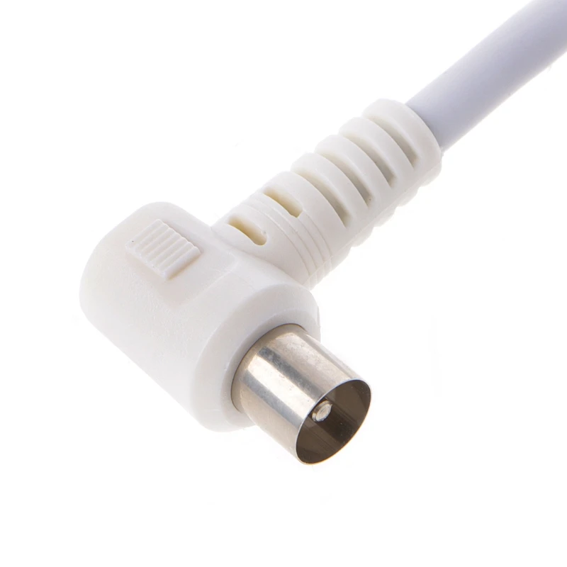 9,5 mm branco 90 graus homem tipo F antena satélite coaxial masculino