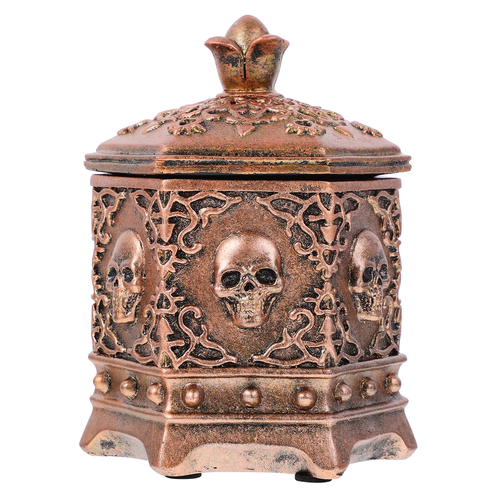 

Retro Jewelry Box Jewelry Storing Box Sundries Organizer Skull Style Box Treasure Chest Box