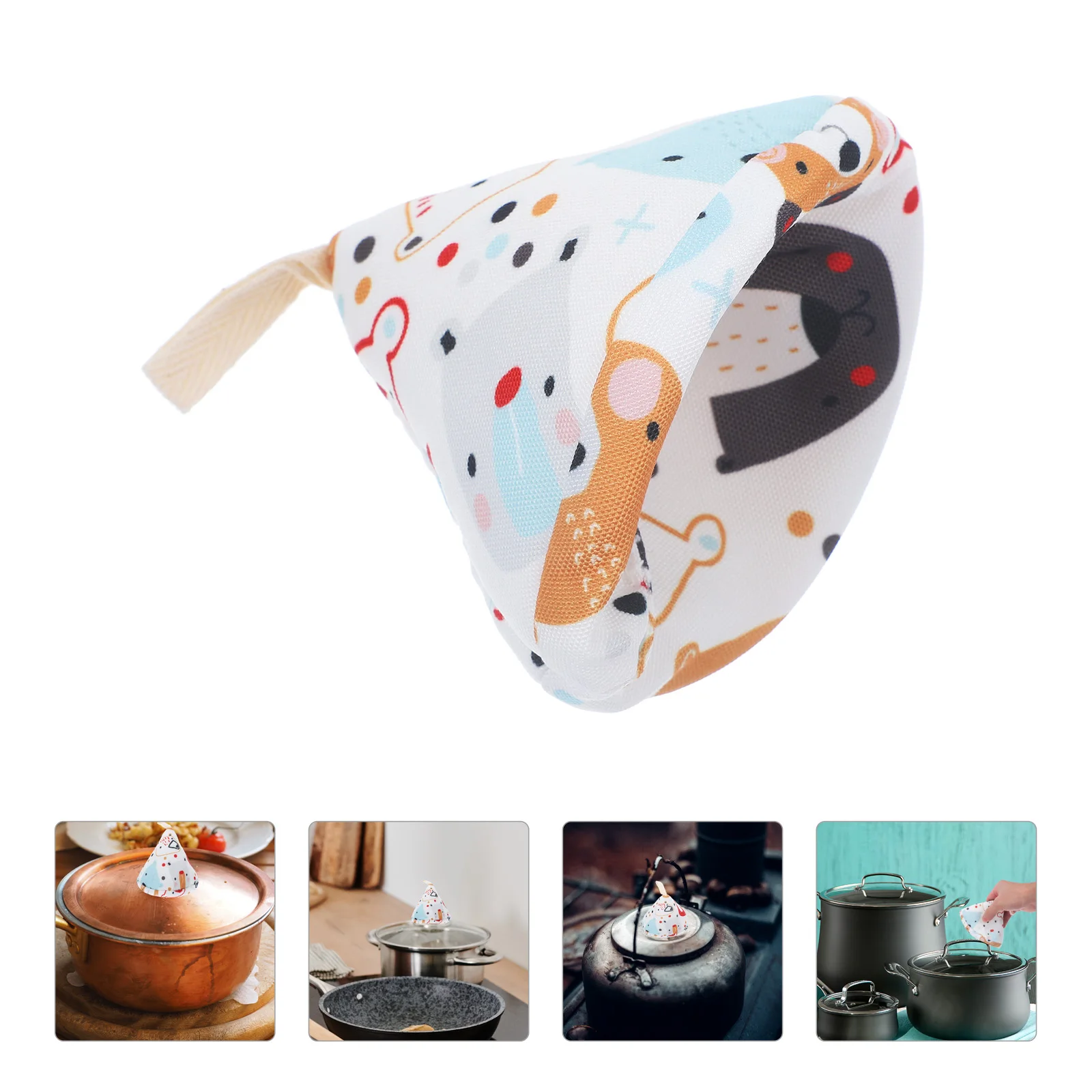 

Pot Cap Insulation Cover Heat Resistant Handles Anti-scald Lid Covers Pan Hot Microwave Heatproof