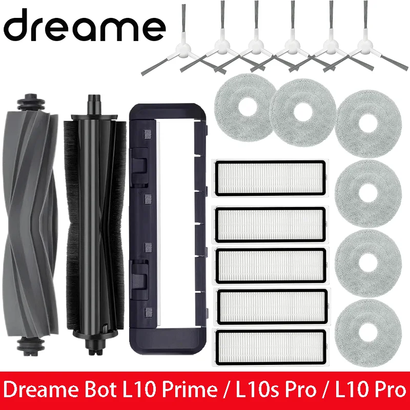 Dreame Bot L10 Prime / L10s Pro / L10 Pro Accessories Main Side Brush Hepa Filter Mop Cloth robot Replacement Spare Parts