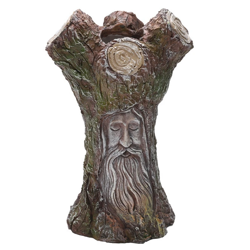 

ABJT-Цветочный горшок, украшения из смолы, форма древнего дерева, цветочный горшок из смолы, домашняя мудрость, древнее дерево, креативная ваза из смолы