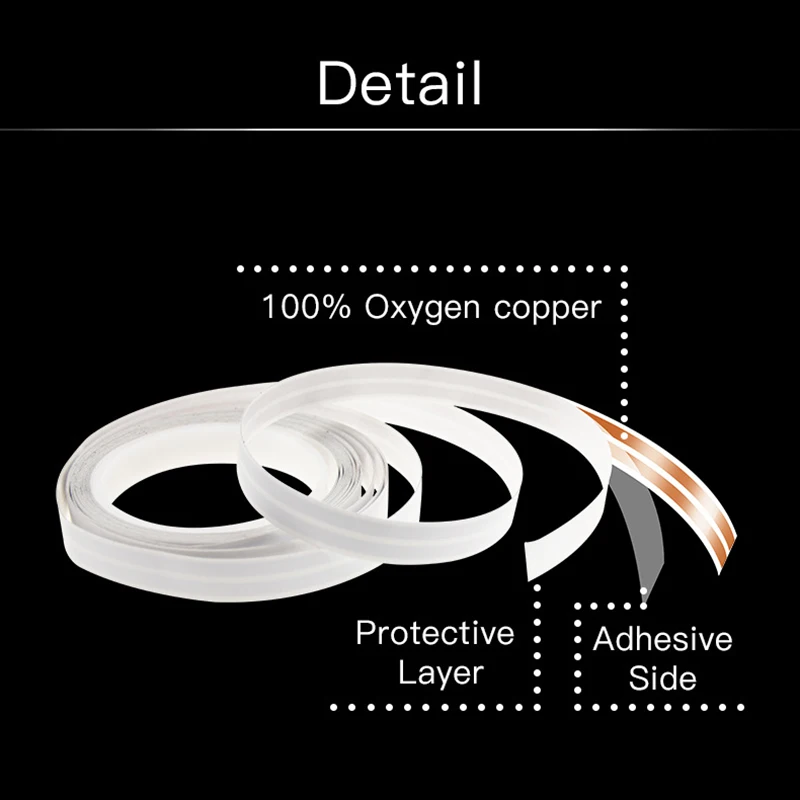 Hidden Electric Flat Cable Wire for Audio Wire LED Lighting Connection 2-Core Pure Copper LED Strip Cable Power Extension Cord
