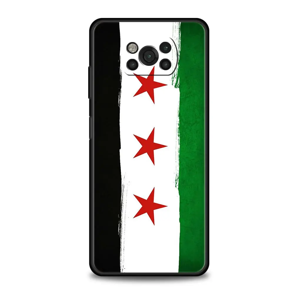 Syria flag Phone Case For For Xiaomi Poco X6 X5 Pro X4 X3 NFC F5 Pro F4 F3 GT M5 M4 Pro 5G M3 C51 C50 C55 Soft Cover