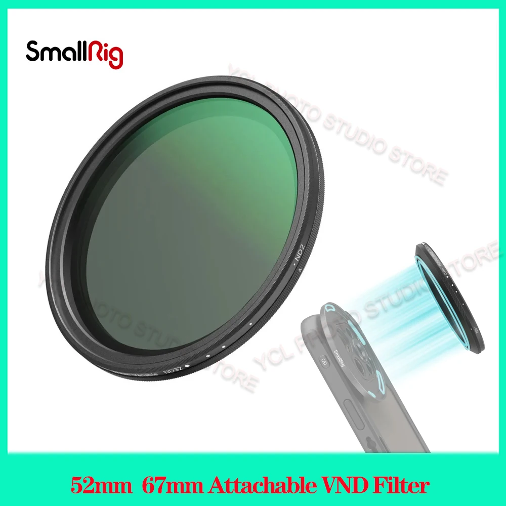 

Smallrig прикрепляемый фильтр VND 67 мм 52 мм фотомагнитный черный фильтр VND CPL для профессиональной фотосъемки на открытом воздухе