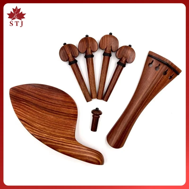 1set High Quality 15'-16' Viola Rosewood Accessories Parts Fittings, Tailpiece+Tuning Pegs+Endpins+Chin Rest/Chin Holder