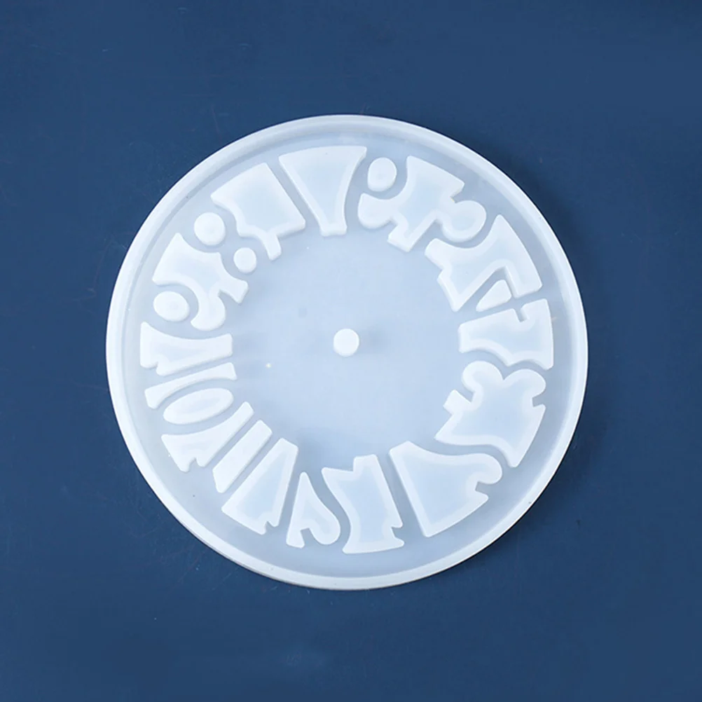 

2Pcs Clock Dial Silicone Mold for DIY Epoxy Resin Casting Reusable Flexible Crafts Making Large Digital Wall Plate Mold