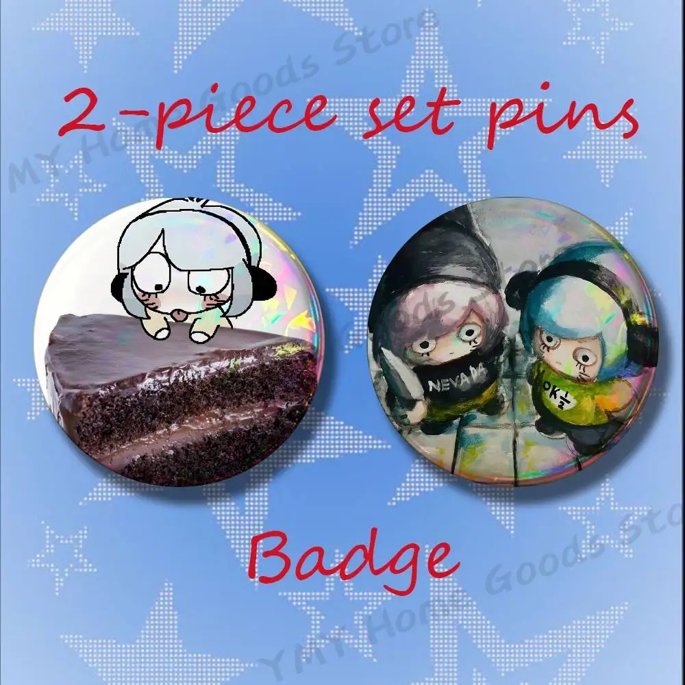 Cute Rnfren Randal Luther Nyon 2-piece set Free Mix Backpack Clothes Jewelry Accessories Round Badge Collection Gifts