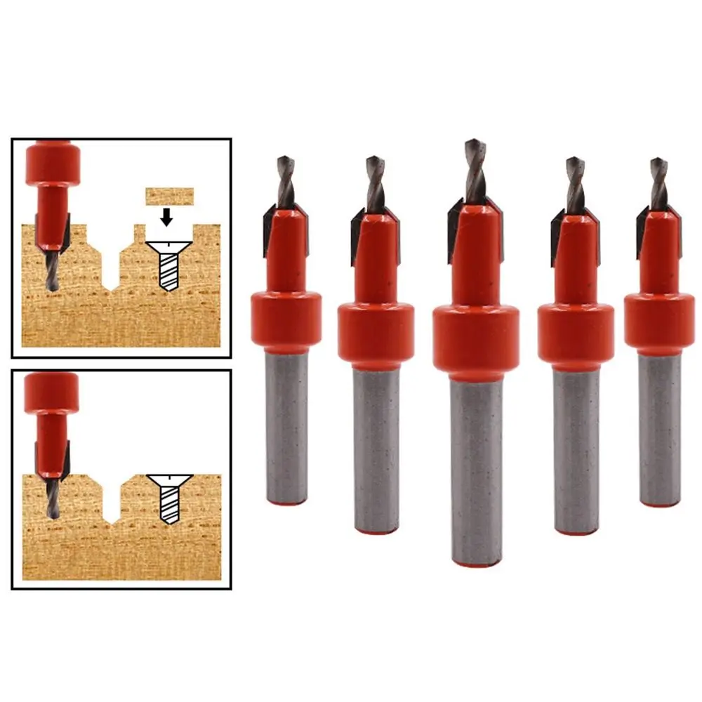 

Convenient DIY 8mm Shank Hole Opener Drill Bit Countersunk Drill Countersink Drills Woodworking Tool