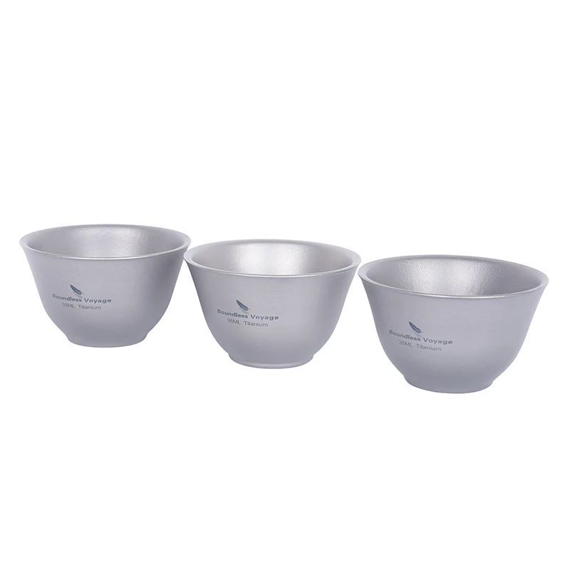 Boundless Voyage Titanium Gaiwan Kung Fu Tea Set Saucer Double Walled Anti-scalding Portable Chinese Traditional Teacup Tureen