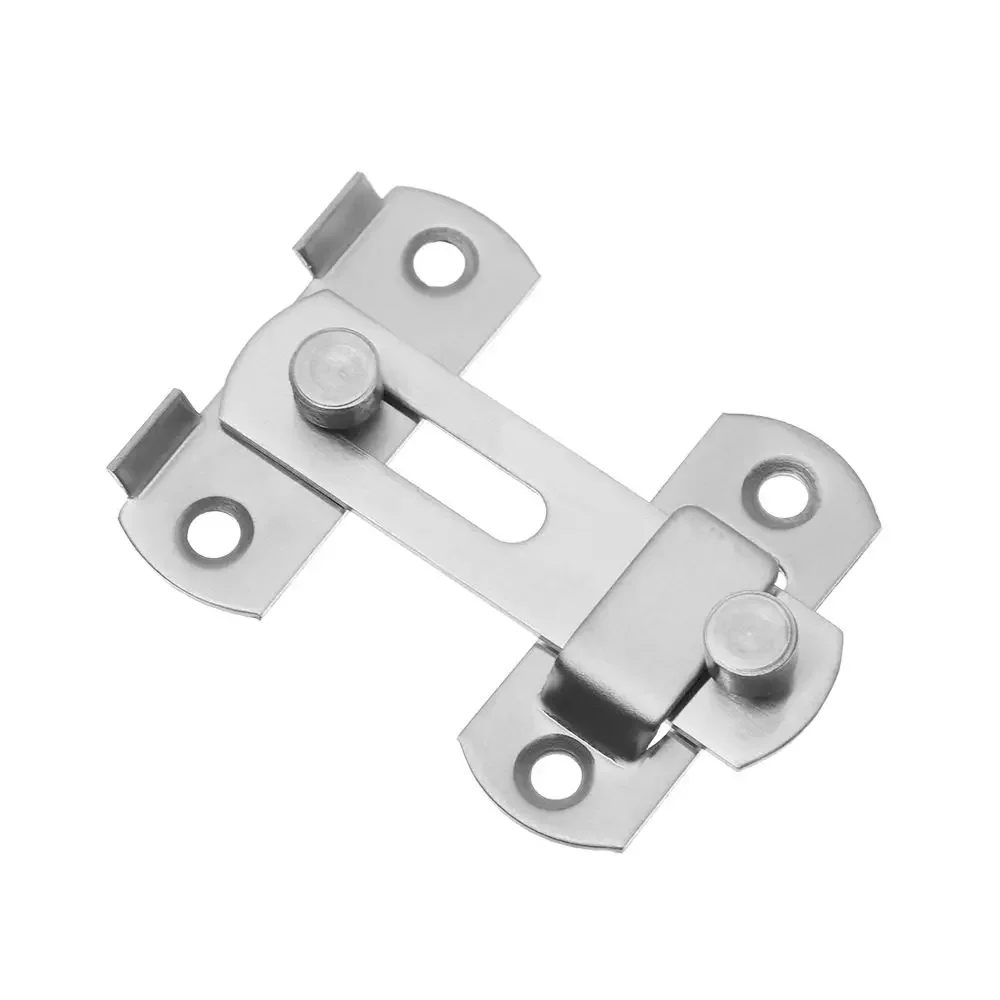 1Pcs Furniture Fittings Metal Gate Buckle Screws Padlock Clasp Window Catch Lock Hasp Cabinet Catches Door Bolt image 3