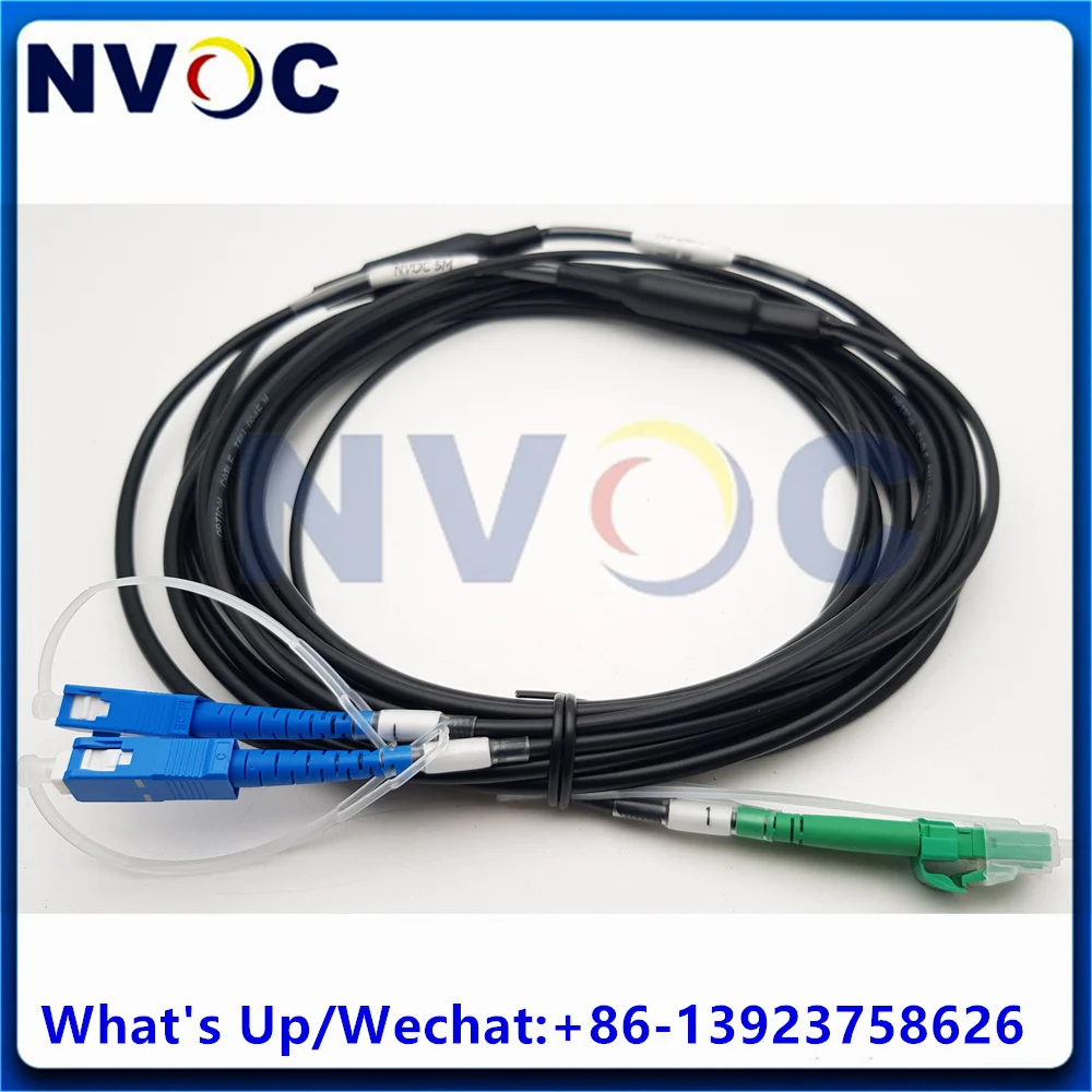 

10Pcs 2C SingleMode SM G657A1 4.0mm Outdoor Duplex LC/SC/ST/FC 5Mts TPU Black Armored 5M Fiber Optic Patch Cord Cable Connector
