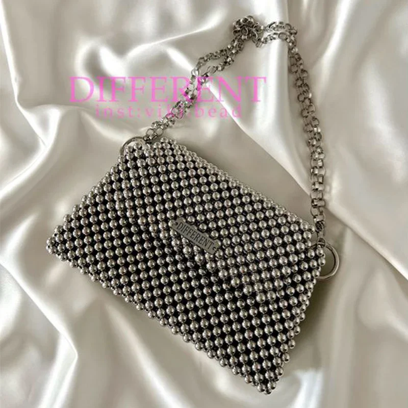 

New Women's Handbag Tot Bags for Women Customized Trend Fashion Beaded Bags Purses Summer 2024 Designer Banquet Party Bag