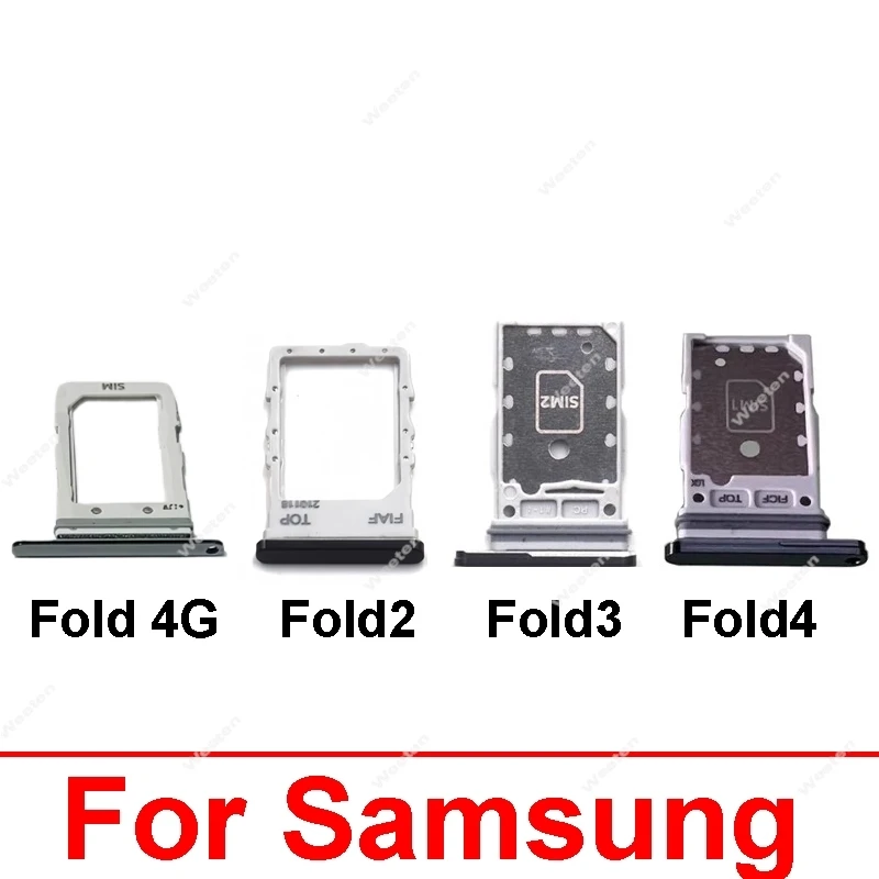 SIM Card Slot Holder For Samsung Galaxy Z Fold 1 2 3 4 Fold2 Fold3 Fold4 F9000 F9160 F9260 F9360 Sim Reader Tray Socket Adapter