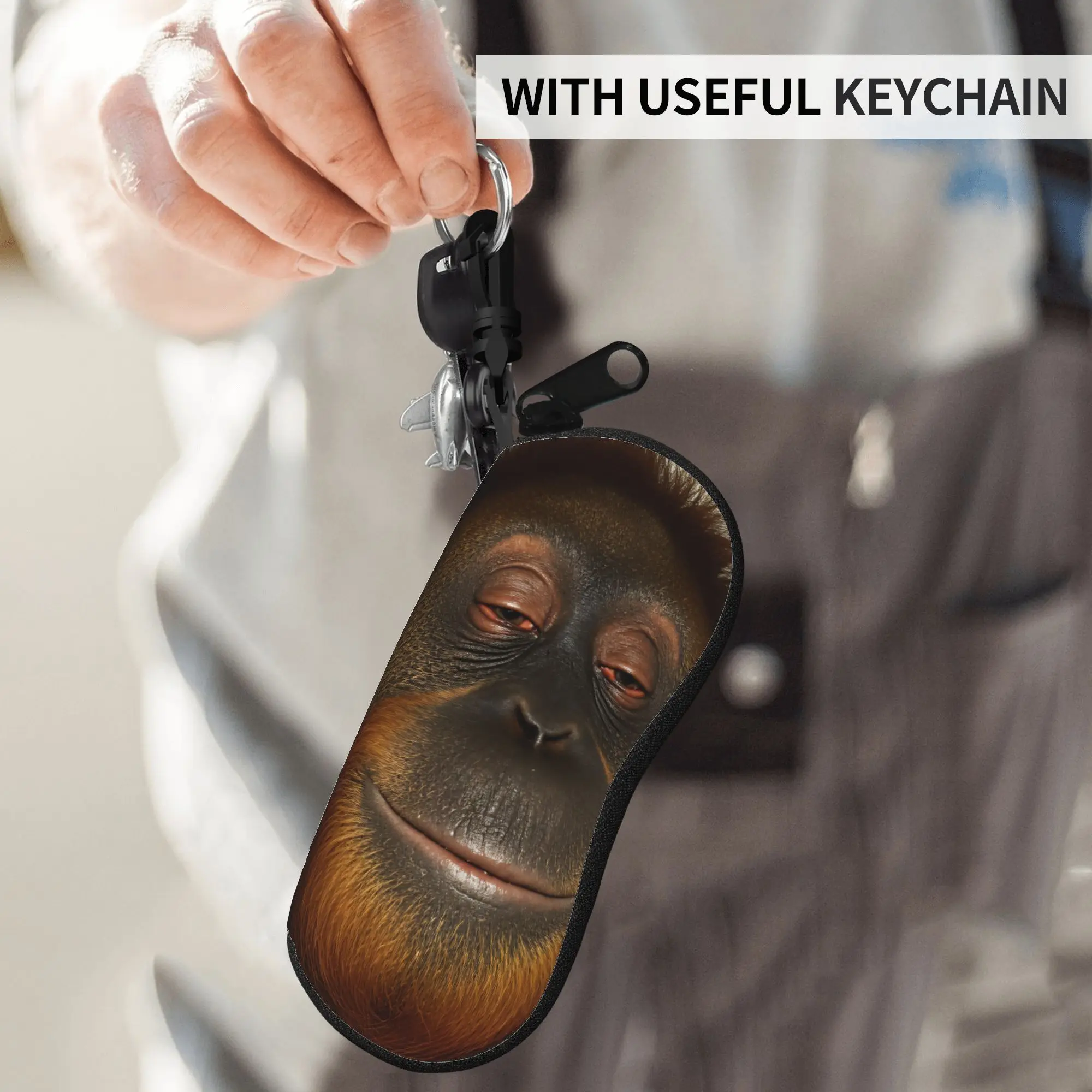 Baby Gorilla Face Funny Glasses Case Cover  Original Sunglasses Pouch Men Women Daily Glasses Box Soft Eyewear Storage - view 5