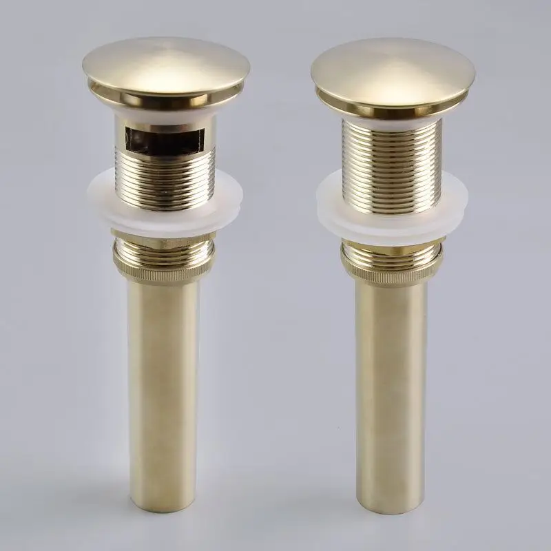 Bathroom Brushed Gold Pop-Up Drain for Basin Faucet