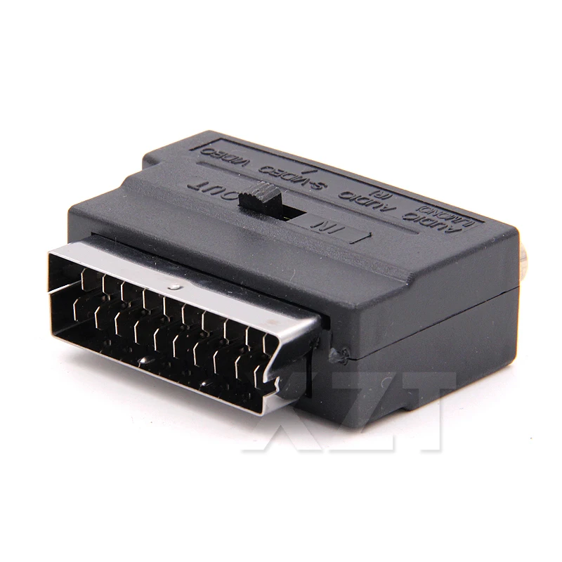 

21 Pin RGB Scart To 3 RCA S-Video Adapter Composite SVHS AV TV Audio For Video DVD Recorder Television Projector