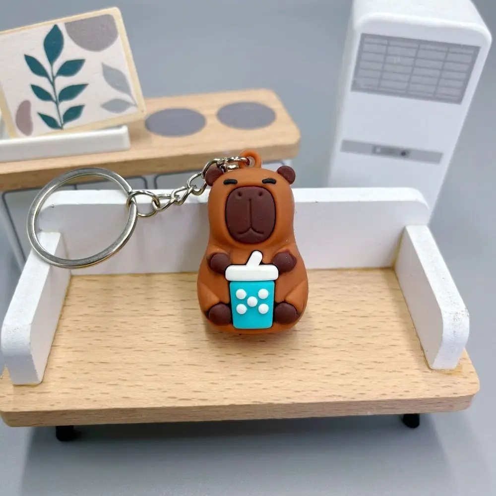 

Funny PVC Capybara Key Ring Mental Turtle Cartoon Keychain Waterproof Lightweight Animal Pendant Car Key